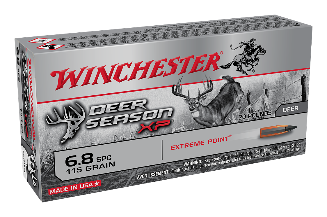 Winchester Deer Season XP 6.8mm SPC 115 Grain Centerfire Rifle Ammo ...